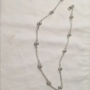 Silver ball necklace
